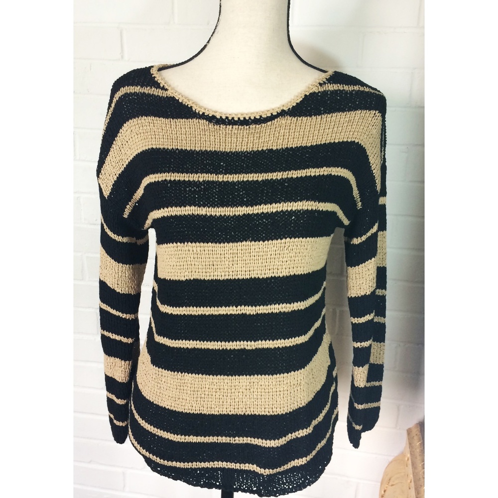 Jones New York Women's Sweater S black tan NEW